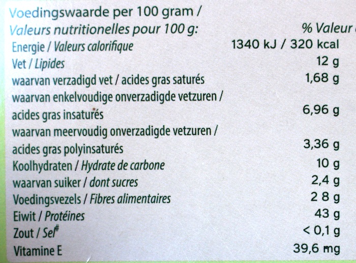 Valeurs nutritionnelles de la farine de lupin