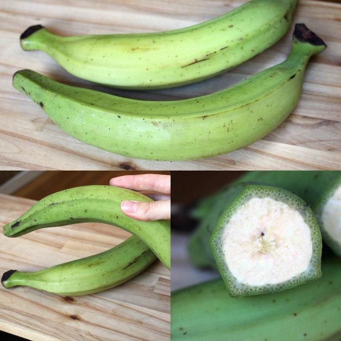 Bananes plantain vertes